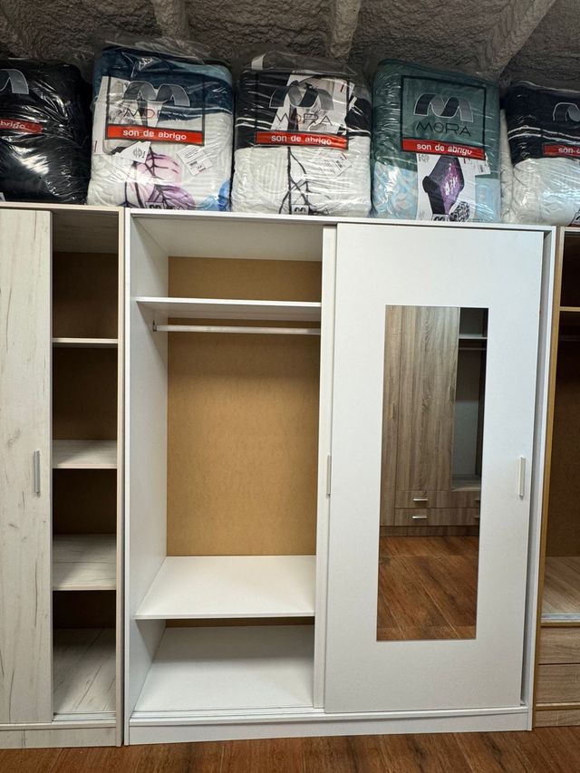 Armario 2 puertas correderas con espejo