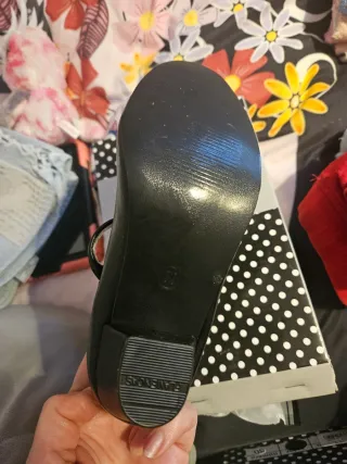 Zapatos Flamenca Tacón Negro. Talla 30