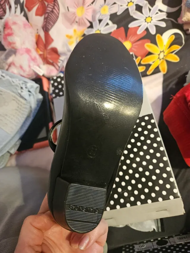 Zapatos Flamenca Tacón Negro. Talla 30