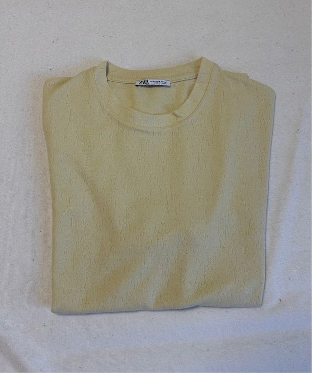 Maglietta Zara Uomo Gialla