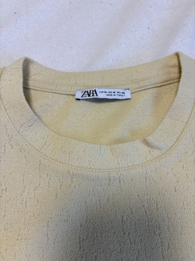 Maglietta Zara Uomo Gialla