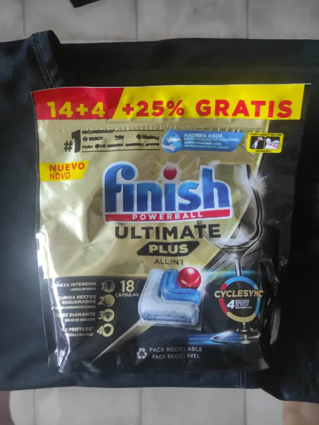 Finish Ultimate Plus 18 Pastillas Lavavajillas
