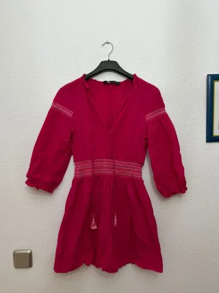 Vestido Zara Rosa Talla XS