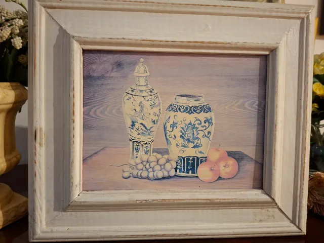 Cuadro Decorativo Jarrones Frutas