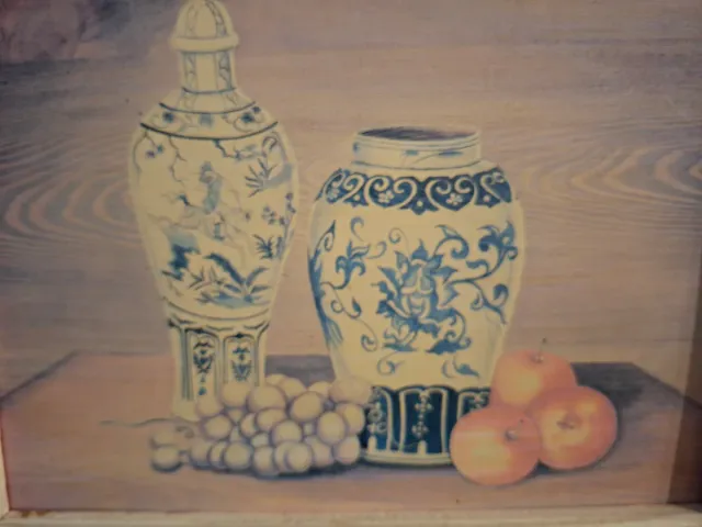 Cuadro Decorativo Jarrones Frutas