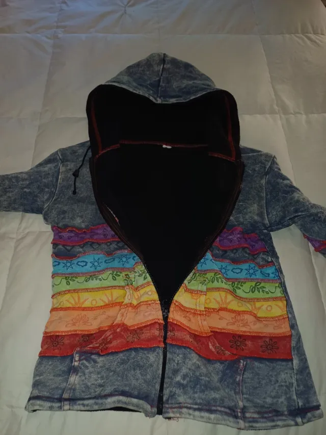 Sudadera abrigada con capucha y cremallera