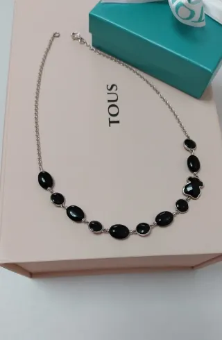 Collar Tous Ónix Negro y Plata.