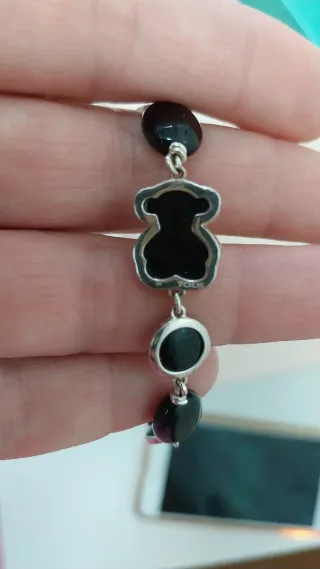 Collar Tous Ónix Negro y Plata.