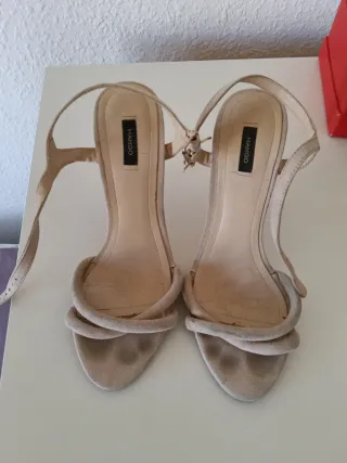 Sandalias Mango Beige Talla 38