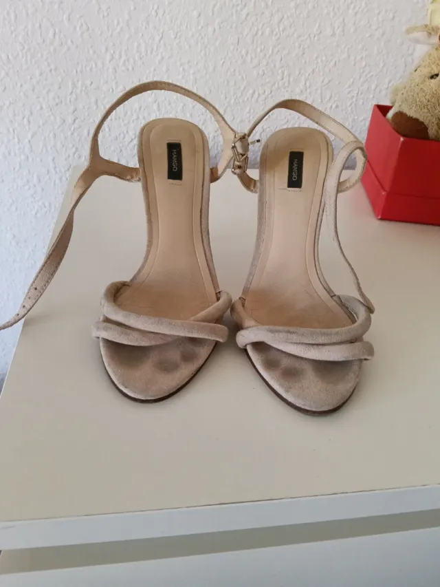 Sandalias Mango Beige Talla 38