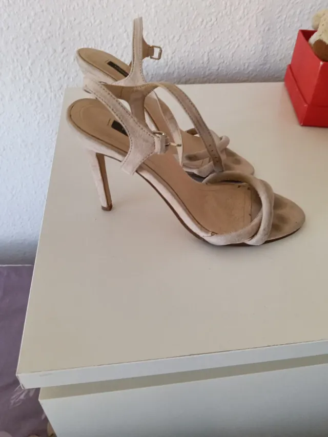 Sandalias Mango Beige Talla 38