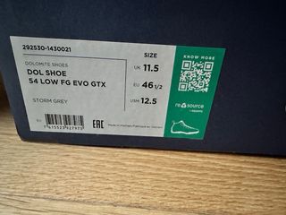 Zapatillas Dolomite 54 FG GTX Gore-Tex Talla 46.5