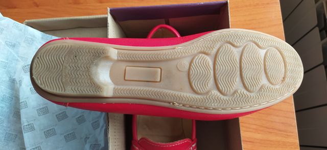 Mocasines de piel rojos Unit talla 41