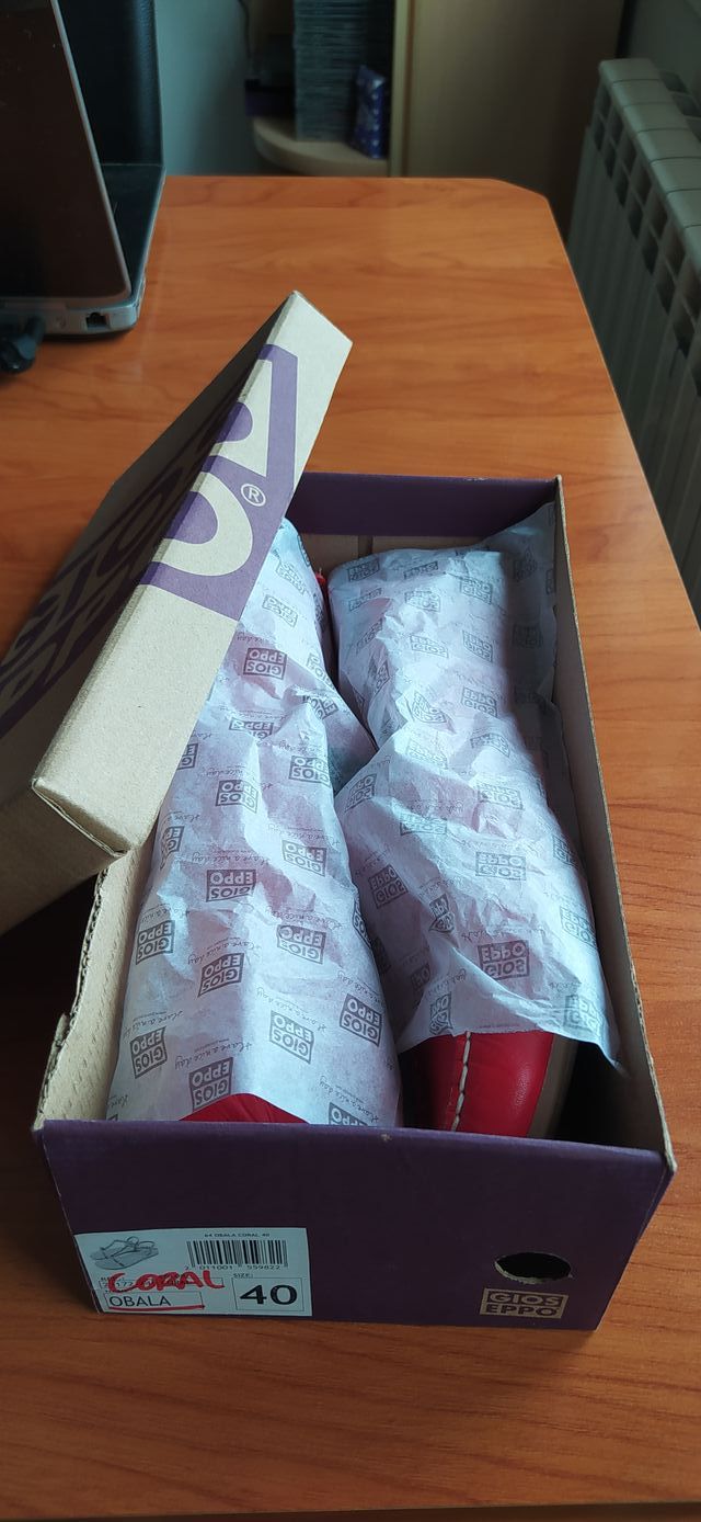 Mocasines de piel rojos Unit talla 41