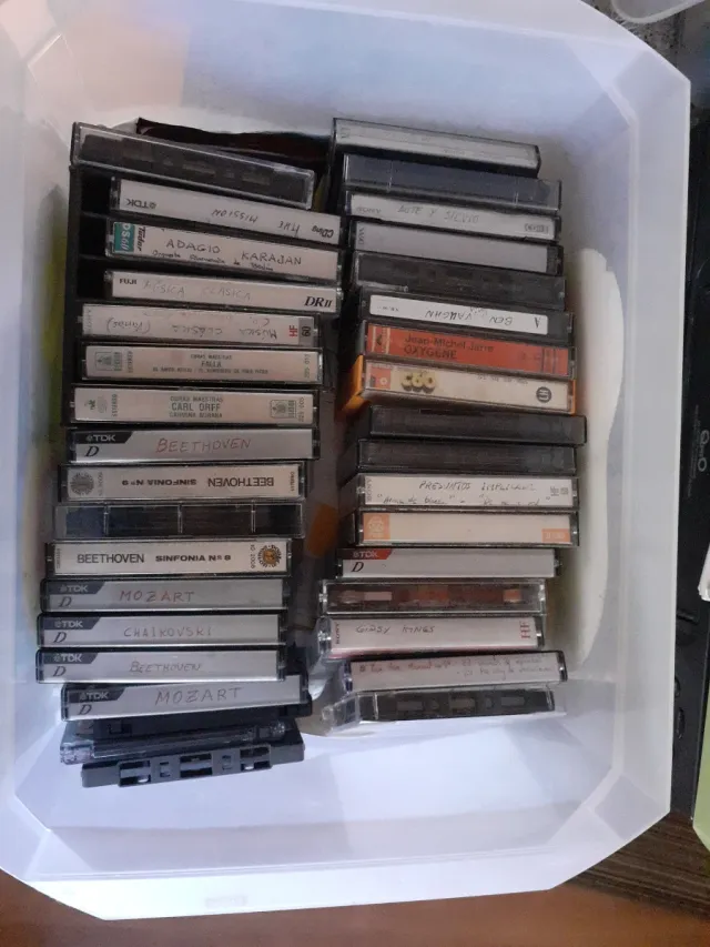 Lote más de 100 Cintas Casete Música Clásica y Pop