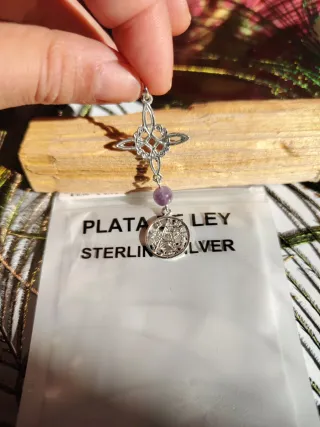 Colgante Plata Doble Protección Amatista