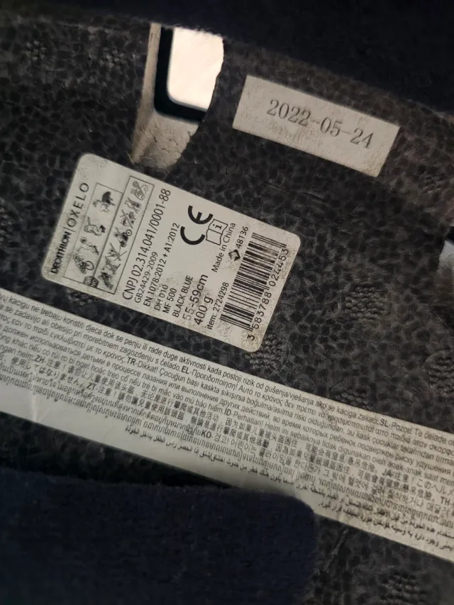 Casco Oxelo Negro Patinete Eléctrico talla55-56 cm