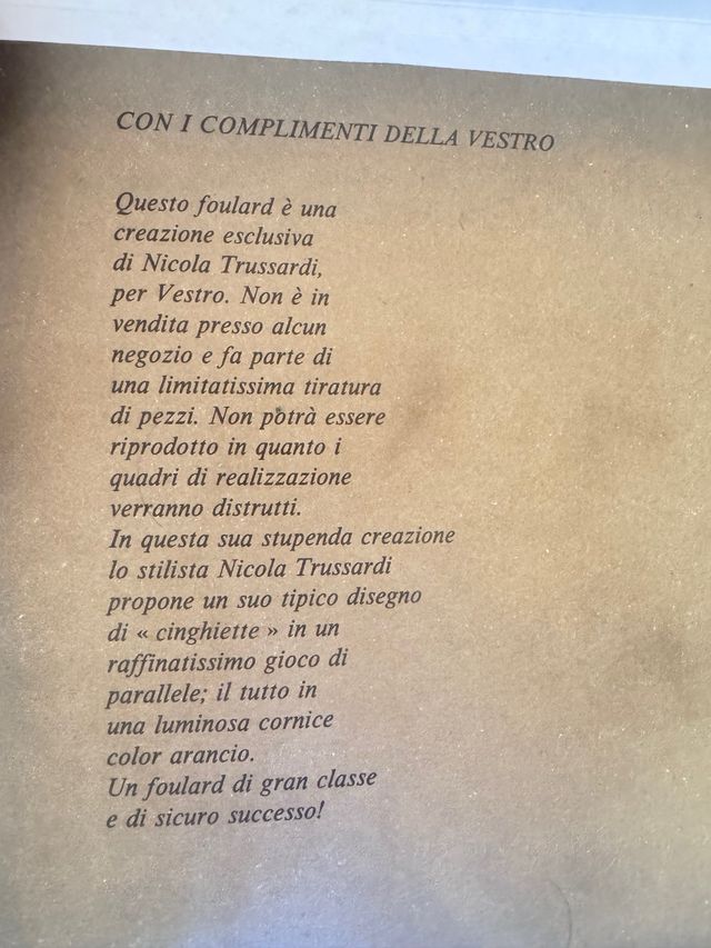 Foulard Trussardi vintage