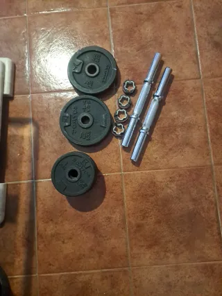 Mancuernas con discos y cierres