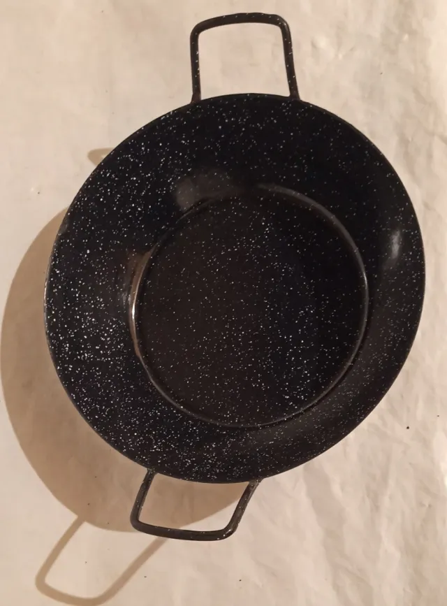 Padella per paella con manici in acciaio smaltato