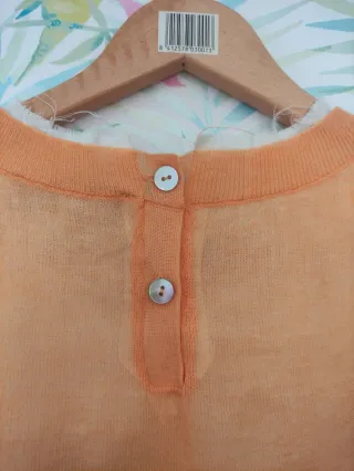 Chaleco Zara Naranja Lino