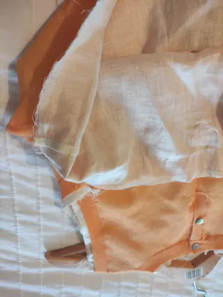 Chaleco Zara Naranja Lino