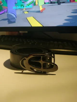 Cinturón Corteiz Negro Hebilla Metálica negra