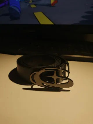 Cinturón Corteiz Negro Hebilla Metálica negra