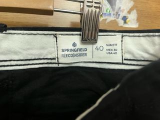 Pantalón chino negro hombre