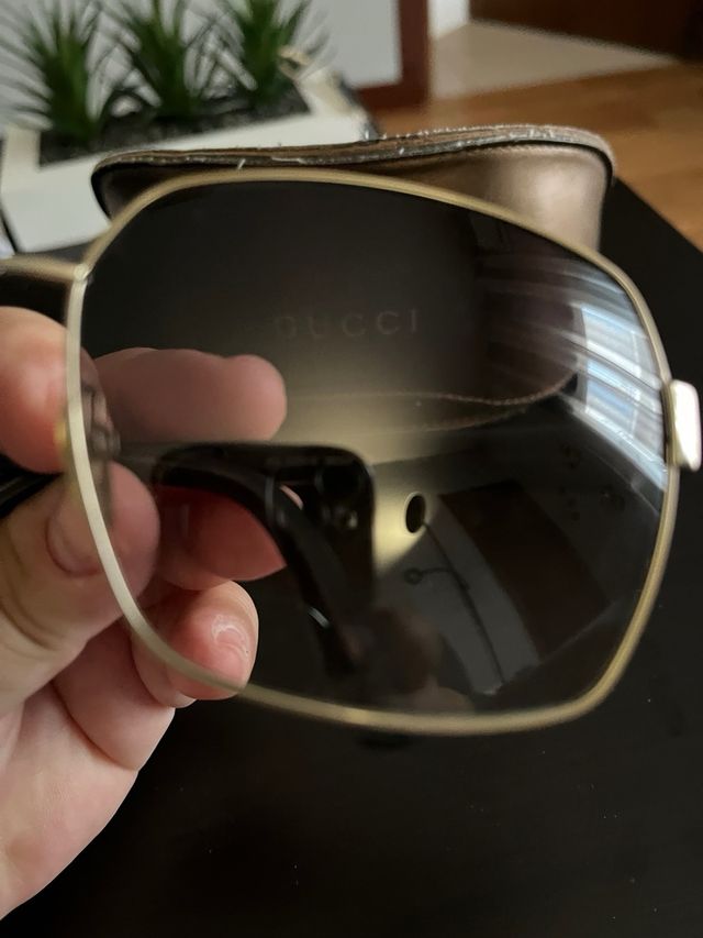 Gafas de Sol Gucci Doradas y Marrones