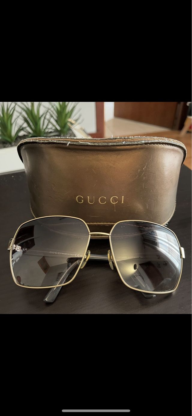Gafas de Sol Gucci Doradas y Marrones