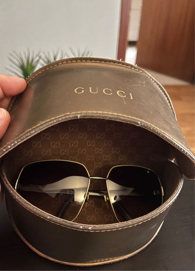 Gafas de Sol Gucci Doradas y Marrones