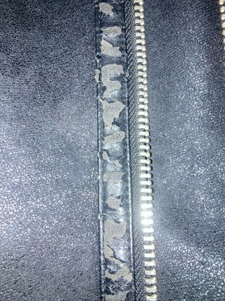 Giacca biker nera e marrone