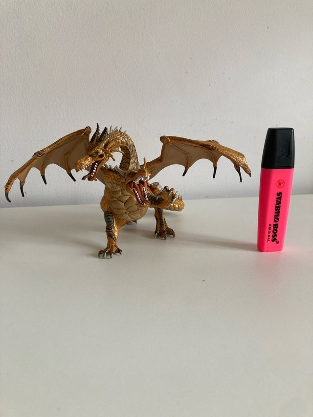 Figura dragón 2 cabezas coleccionismo