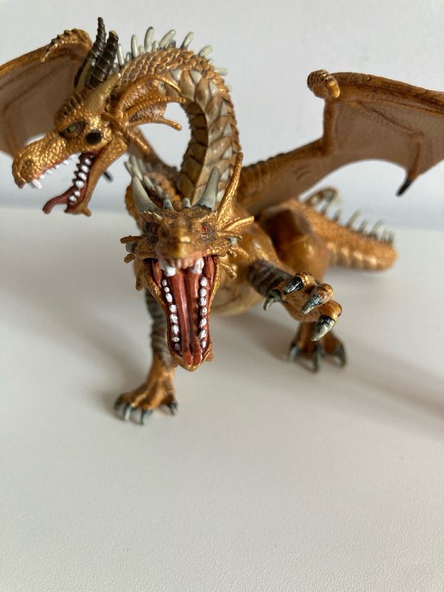 Figura dragón 2 cabezas coleccionismo