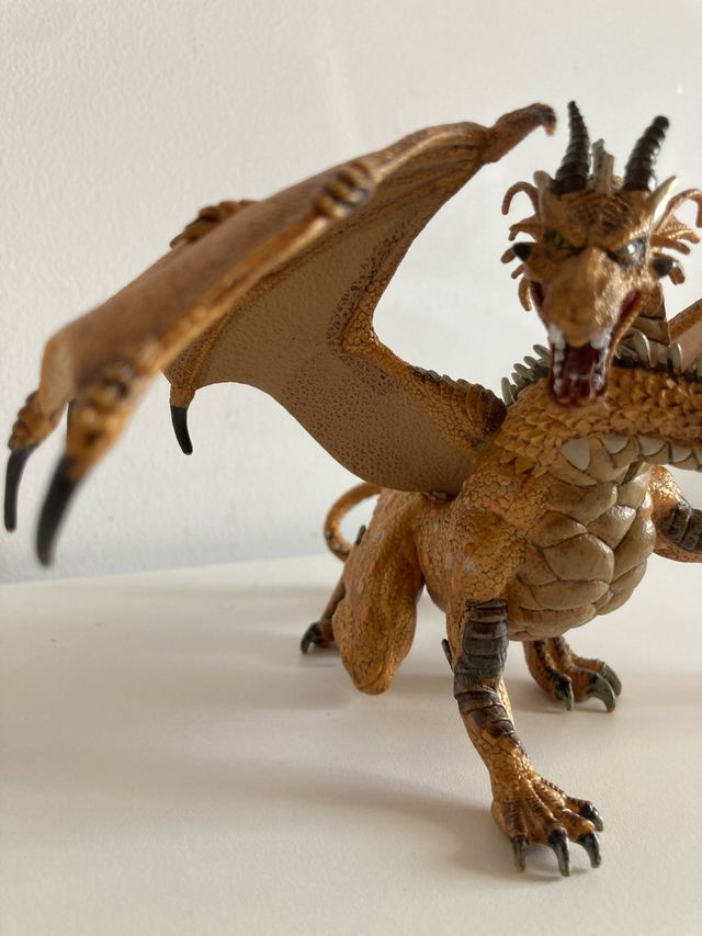 Figura dragón 2 cabezas coleccionismo