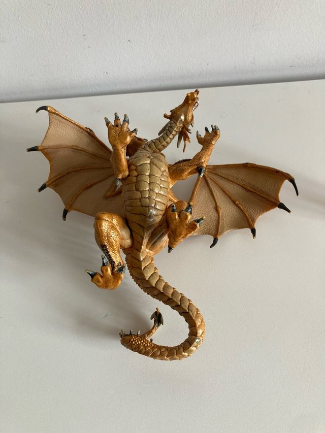 Figura dragón 2 cabezas coleccionismo