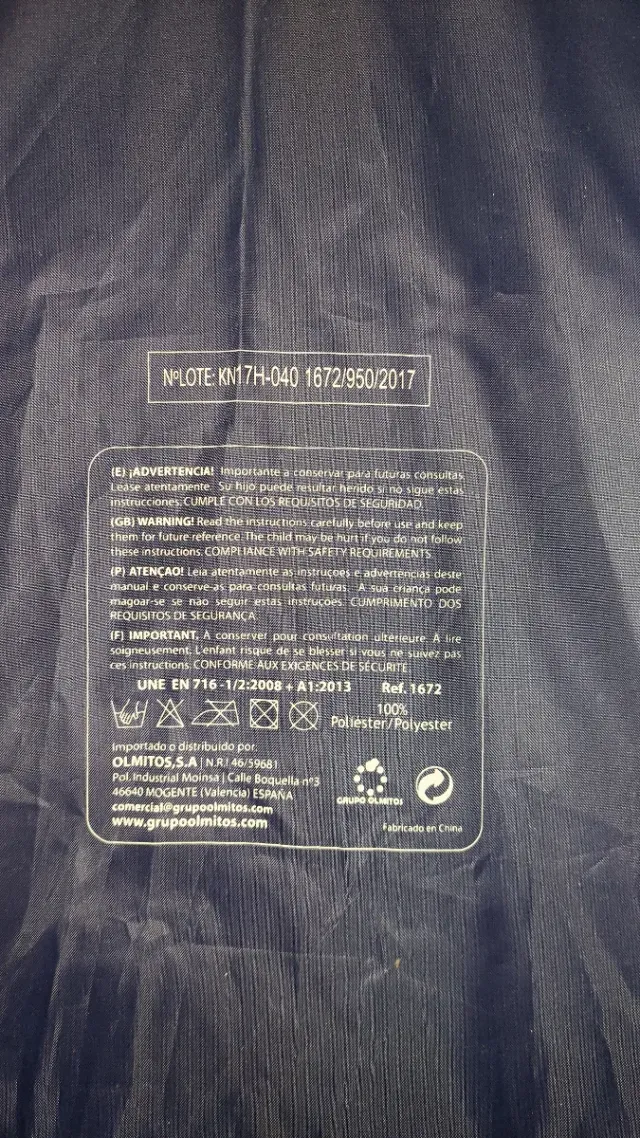 Cuna de viaje Olmitos y colchón