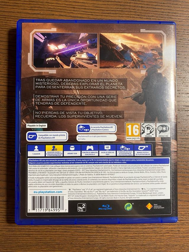 Farpoint PS4 (PlayStation 4) VR Requerido