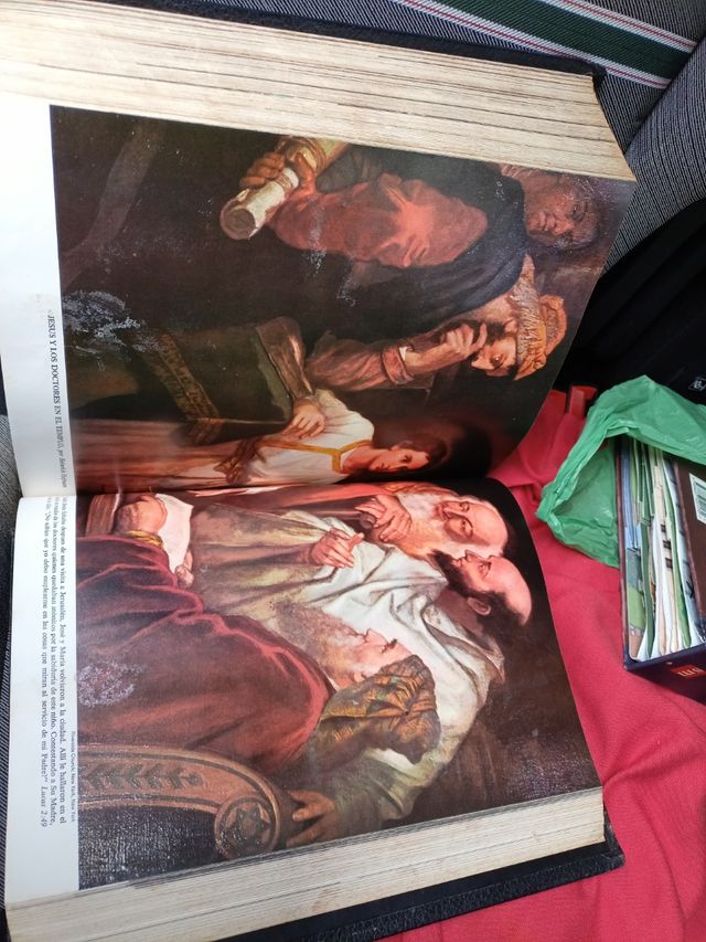 Antigua Biblia 1950 Tapa Negra Cruz Roja