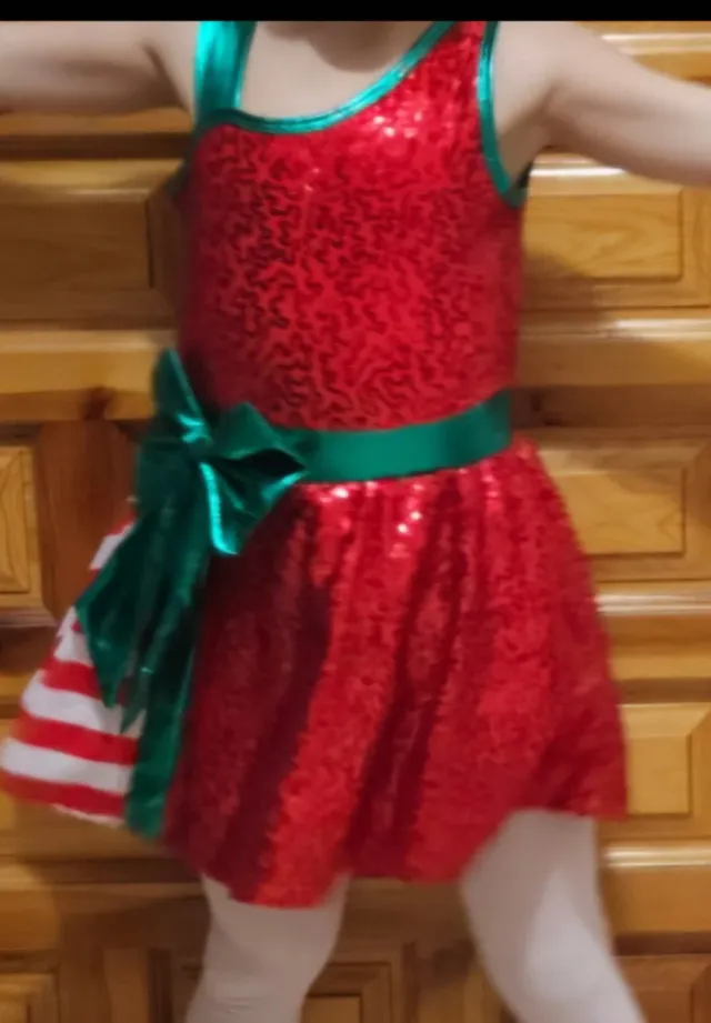 Vestido Navidad lentejuelas talla 5