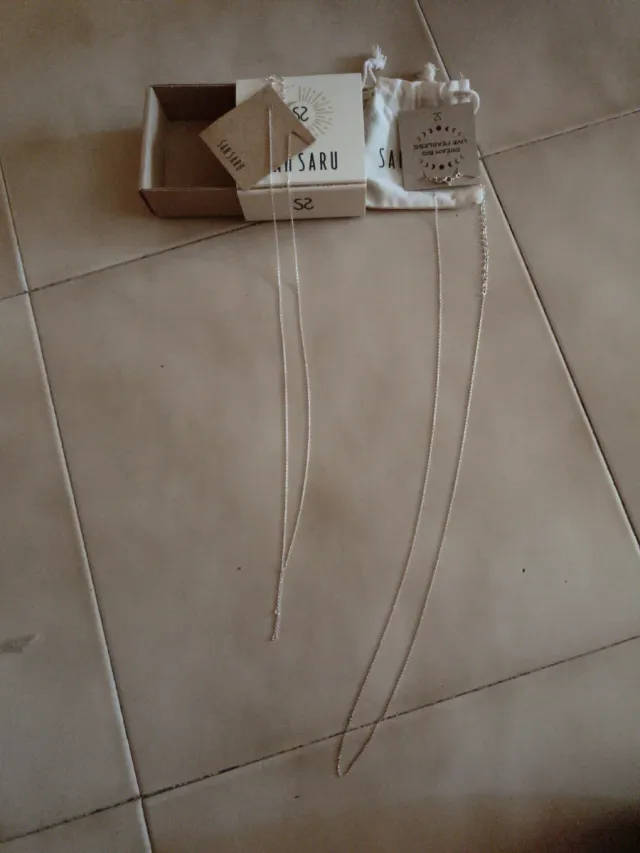 Cadenas largas San Saru plata 70cm