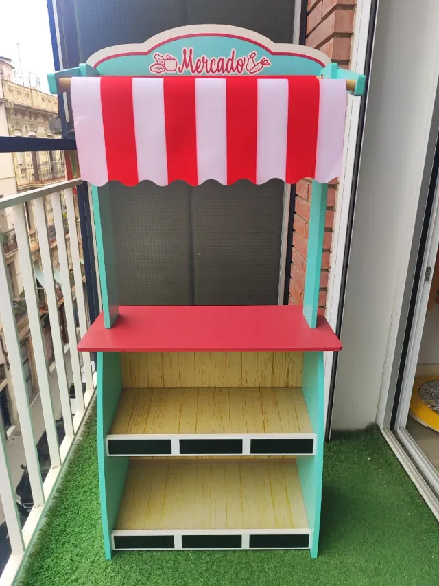Teatro/Mercato in Legno per Giochi Simbolici
