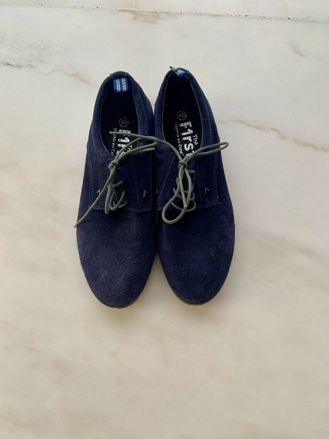 Zapatos niño serraje azul marino talla 40