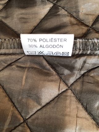 Chaqueta acolchada marrón/verde M