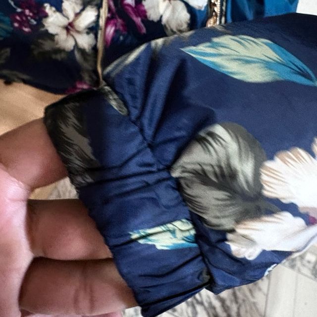 Chaqueta floral poliéster chica