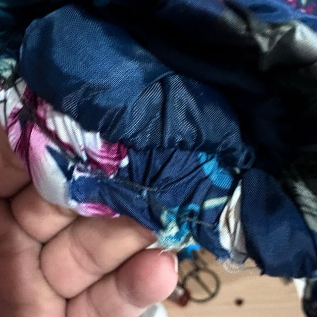 Chaqueta floral poliéster chica