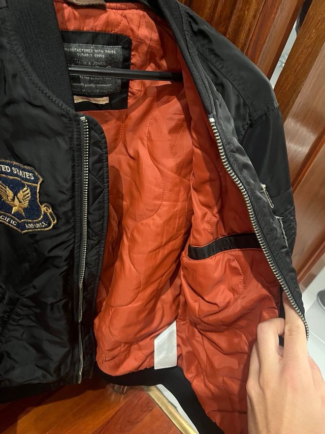 Cazadora Bomber Negra US Army