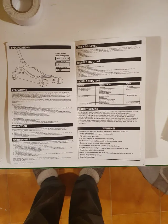 Gato Hidráulico Pittsburgh 2.5 Ton