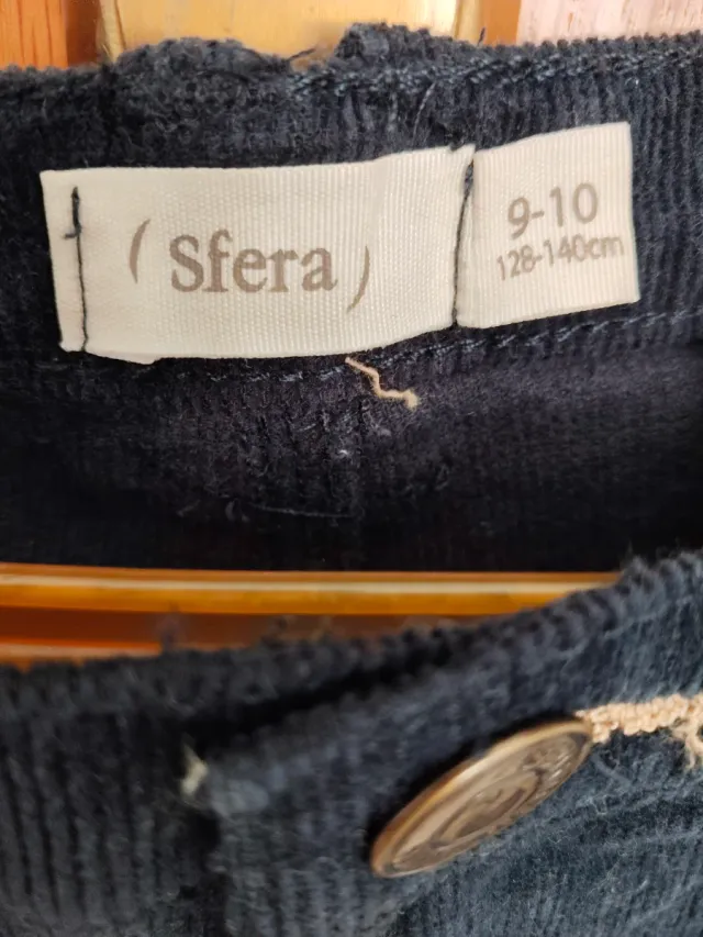 Pantalón de pana azul marino Sfera T. 9-10